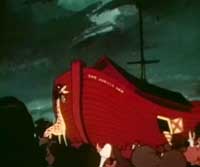 noah's ark, animals, rain, 40 days and nights, cartoon, screen song, classic