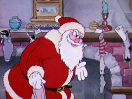 The Night Before Christmas, Santa, Reindeer, toys, stockings, Christmas, Cartoon