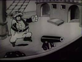 Terrytoons pete the pirate sailing on the open seas